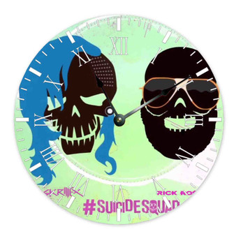 Skrillex and Rick Ross Suicide Squad Wall Clock Round Non-ticking Wooden