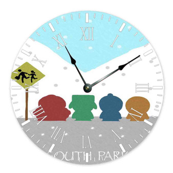 South Park Snow Products Wall Clock Round Non-ticking Wooden