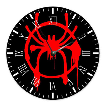 Spiderman Into The Spider Verse Wall Clock Round Non-ticking Wooden