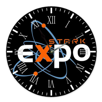 Stark Expo Wall Clock Round Non-ticking Wooden