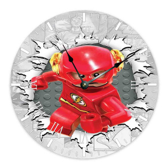 The Flash Lego Wall Clock Round Non-ticking Wooden