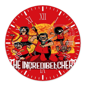 The Incredibles Bob Burgers Wall Clock Round Non-ticking Wooden