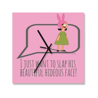 Louise Belcher Quotes Wall Clock Square Wooden Silent Scaleless Black Pointers