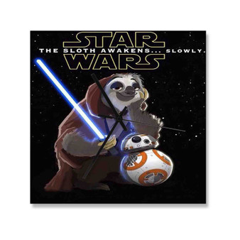 Star Wars Meets Zootopia Wall Clock Square Wooden Silent Scaleless Black Pointers