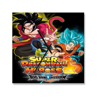 Super Dragon Ball Heroes Big Bang Wall Clock Square Wooden Silent Scaleless Black Pointers