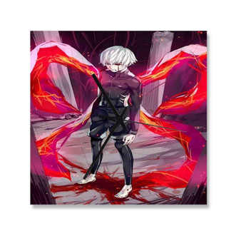 Tokyo Ghoul Kaneki Ken Angry Wall Clock Square Wooden Silent Scaleless Black Pointers