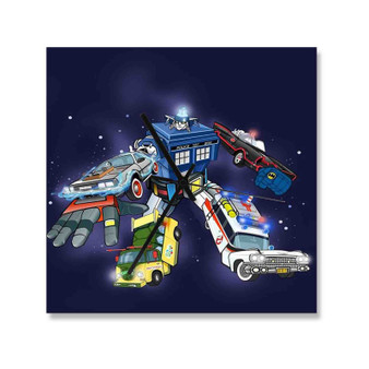 Voltron Legendary Defender Dr Who Wall Clock Square Wooden Silent Scaleless Black Pointers