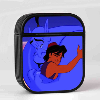 Aladdin and the Genie Hug Disney Custom AirPods Case Cover Sublimation Hard Durable Plastic Glossy