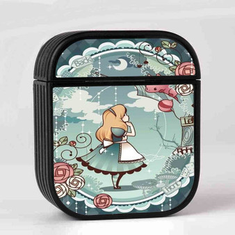 Alice in Wonderland Disney Art Custom AirPods Case Cover Sublimation Hard Durable Plastic Glossy