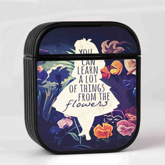 Alice in Wonderland Quotes Custom AirPods Case Cover Sublimation Hard Durable Plastic Glossy