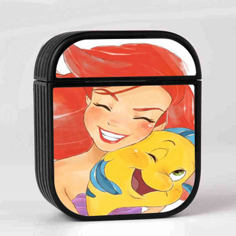 Ariel and Flounder The Little Mermaid Custom AirPods Case Cover Sublimation Hard Durable Plastic Glossy