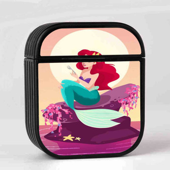 Ariel Mermaid After Eat Custom AirPods Case Cover Sublimation Hard Durable Plastic Glossy