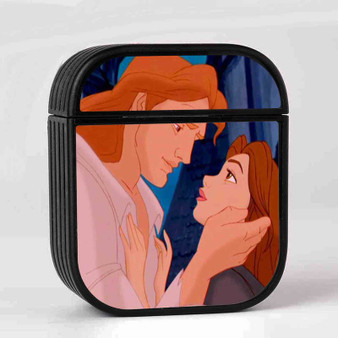 Beauty and The Beast Kiss Love Disney Custom AirPods Case Cover Sublimation Hard Durable Plastic Glossy