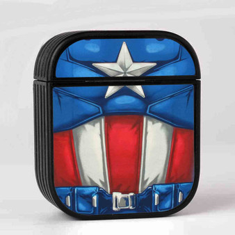 Captain America Body Custom AirPods Case Cover Sublimation Hard Durable Plastic Glossy