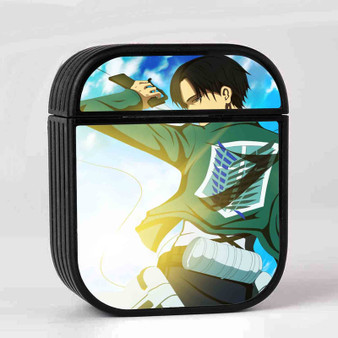 Captain Levi Attack On Titan Custom AirPods Case Cover Sublimation Hard Durable Plastic Glossy
