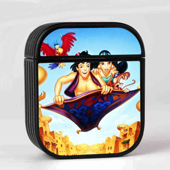 Disney Aladdin and Jasmine WIth Monkey Custom AirPods Case Cover Sublimation Hard Durable Plastic Glossy
