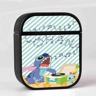 Disney Lilo Stitch Sing Custom AirPods Case Cover Sublimation Hard Durable Plastic Glossy