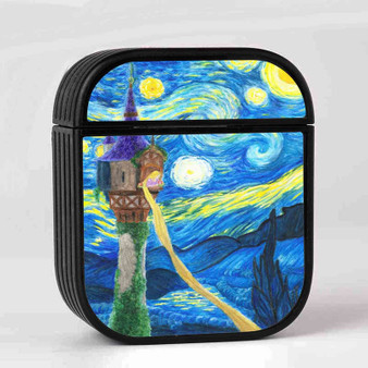 Disney Tanged Starry Night Custom AirPods Case Cover Sublimation Hard Durable Plastic Glossy