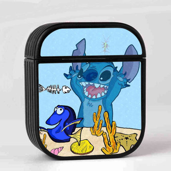 Dory and Stitch Disney Custom AirPods Case Cover Sublimation Hard Durable Plastic Glossy
