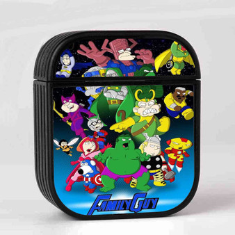 Family Guy Avengers Custom AirPods Case Cover Sublimation Hard Durable Plastic Glossy