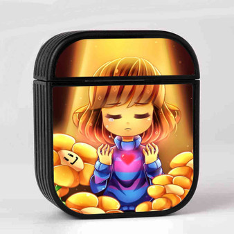 Frisk and Flowley Undertale Custom AirPods Case Cover Sublimation Hard Durable Plastic Glossy