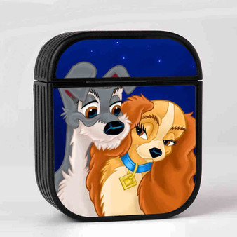 Lady and the Tramp Love Disney Custom AirPods Case Cover Sublimation Hard Durable Plastic Glossy
