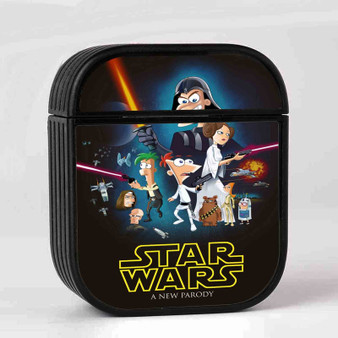 Phineas and Ferb Star Wars Custom AirPods Case Cover Sublimation Hard Durable Plastic Glossy