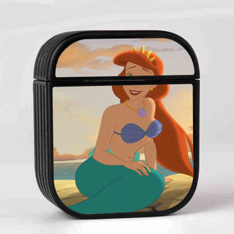 Princess Ariel The Little Mermaid Custom AirPods Case Cover Sublimation Hard Durable Plastic Glossy