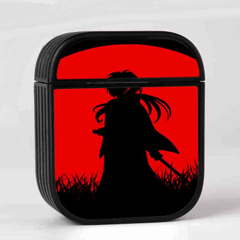 Red Moon Samurai X Rurouni Kenshin Custom AirPods Case Cover Sublimation Hard Durable Plastic Glossy