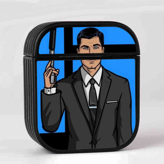 Sterling Archer Art Custom AirPods Case Cover Sublimation Hard Durable Plastic Glossy