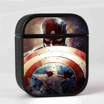 Steve Rogers Captain America Custom AirPods Case Cover Sublimation Hard Durable Plastic Glossy