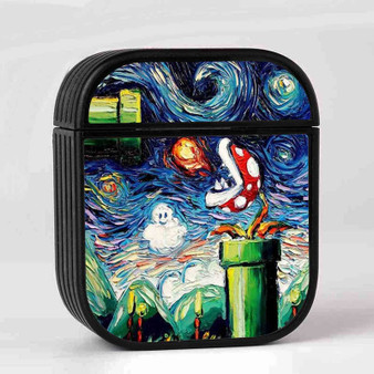 Super Mario Starry Night Custom AirPods Case Cover Sublimation Hard Durable Plastic Glossy
