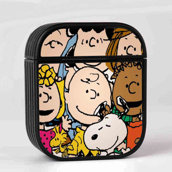 The Peanuts Gang Custom AirPods Case Cover Sublimation Hard Durable Plastic Glossy