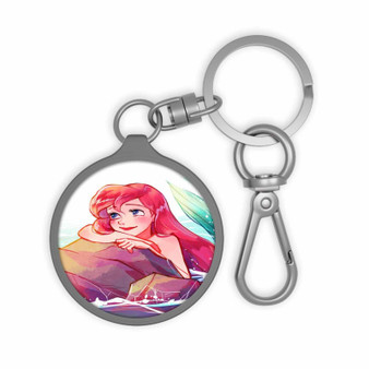 Ariel Disney The Little Mermaid Custom Keyring Tag Keychain Acrylic With TPU Cover