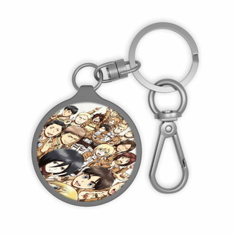 Attack On Titan Collage Custom Keyring Tag Keychain Acrylic With TPU Cover