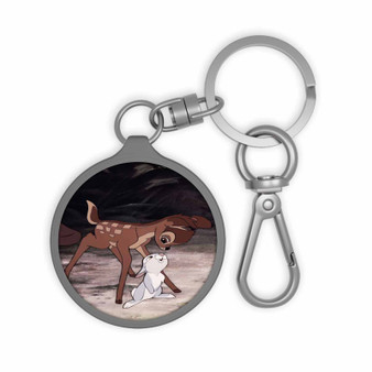 Bambi and Thumper Disney Art Custom Keyring Tag Keychain Acrylic With TPU Cover