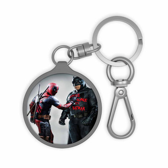 Batman and Deadpool Custom Keyring Tag Keychain Acrylic With TPU Cover