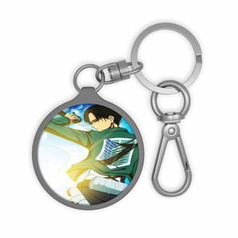 Captain Levi Attack On Titan Custom Keyring Tag Keychain Acrylic With TPU Cover