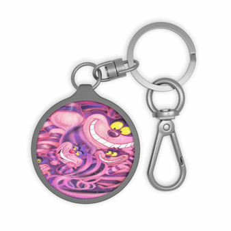 Cat Cheshire Alice in Wonderland Custom Keyring Tag Keychain Acrylic With TPU Cover