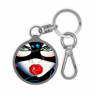 Catwoman Candy Custom Keyring Tag Keychain Acrylic With TPU Cover