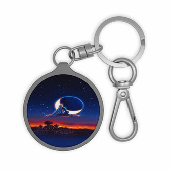 Disney Aladdin and Jasmine Love Custom Keyring Tag Keychain Acrylic With TPU Cover