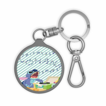 Disney Lilo Stitch Sing Custom Keyring Tag Keychain Acrylic With TPU Cover