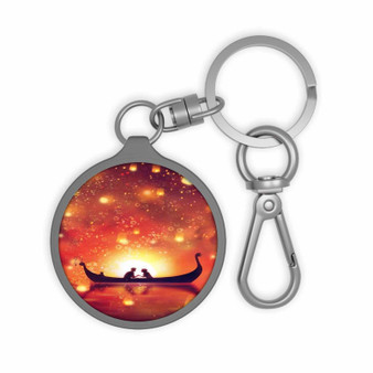 Disney Tangled Night Romantic Custom Keyring Tag Keychain Acrylic With TPU Cover