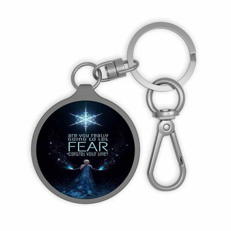 Elsa Frozen Quotes Custom Keyring Tag Keychain Acrylic With TPU Cover