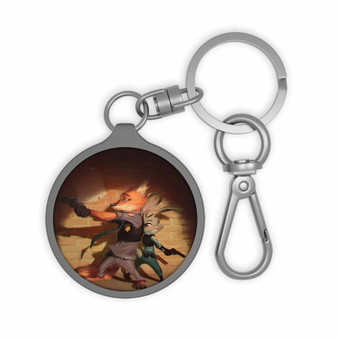 Nick Wilde and Judy Hopps Zootopia Custom Keyring Tag Keychain Acrylic With TPU Cover