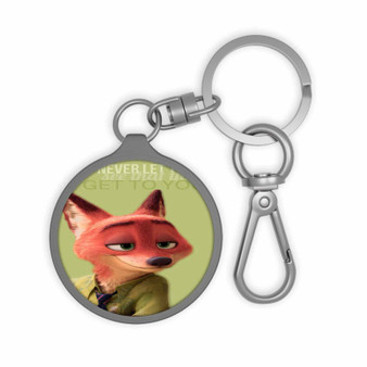Nick Wilde Quote Custom Keyring Tag Keychain Acrylic With TPU Cover