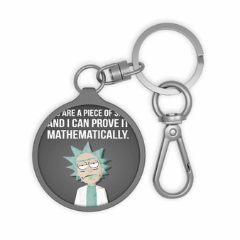 Rick and Morty Quotes Custom Keyring Tag Keychain Acrylic With TPU Cover
