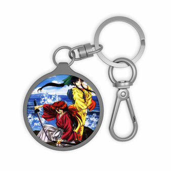 Rurouni Kenshin and Kamiya Kauru Samurai X Custom Keyring Tag Keychain Acrylic With TPU Cover