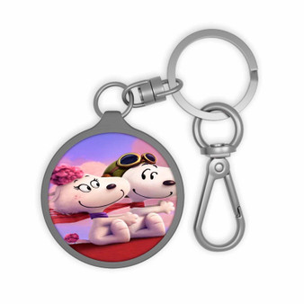 Snoopy Meet Fifi Custom Keyring Tag Keychain Acrylic With TPU Cover