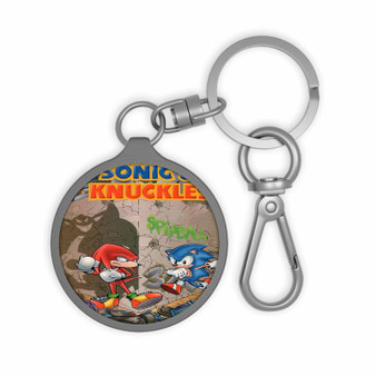 Sonic Knuckles Custom Keyring Tag Keychain Acrylic With TPU Cover
